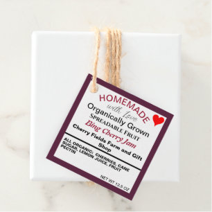 Étiquettes Cadeau Bing Cherry Jam QR Code maison