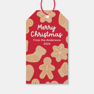 Étiquettes-cadeau Biscuits de pain d'épice de Noël doux