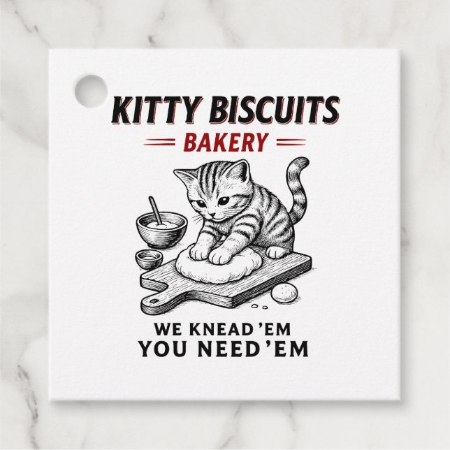 Étiquettes Cadeau Biscuits Kitty Boulangerie (Devant)