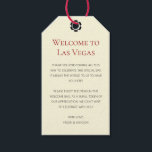 Étiquettes-cadeau Black And Cream Bienvenue à Las Vegas Mariage<br><div class="desc">Se marier à Las Vegas ? Ces étiquettes d'accueil crémeuses blanc cassé et noir ajouteraient parfaitement à la corbeille d'accueil de votre hôtel. Personnalisez avec votre propre texte sincère.</div>