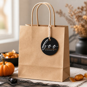 Étiquettes Cadeau Black Boo Joyeux Halloween