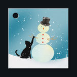 Étiquettes Cadeau Black Cat Making a Snowman Christmas Cadeaux Tags<br><div class="desc">Ce chat noir met la touche finale sur un bonhomme de neige avec des flocons de neige moelleux contre un arrière - plan du ciel bleu. J'ai inclus des modèles sur le dos pour votre propre message et la personnalisation de votre chat - ou d'un chat. Tous les articles sont...</div>
