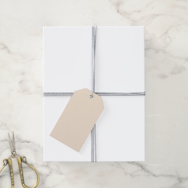 Étiquettes-cadeau Blanc Antique (Avec de la ficelle)