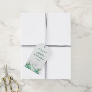 Étiquettes-cadeau Blanc Calla Lily Monogramme Mariage Faveur Tags