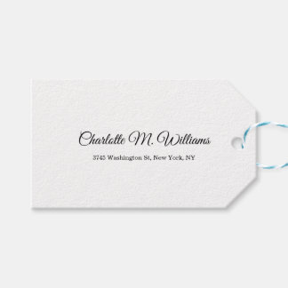 Étiquettes-cadeau Blanc clair minimaliste professionnel moderne