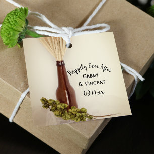 Étiquettes Cadeau Blé et houblon Bière avec espoir après Mariage
