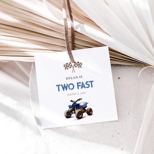 Étiquettes Cadeau Bleu 4 roues (Créateur téléchargé)