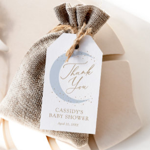 Étiquettes-cadeau Bleu au-dessus du Baby shower des garçons de la lu