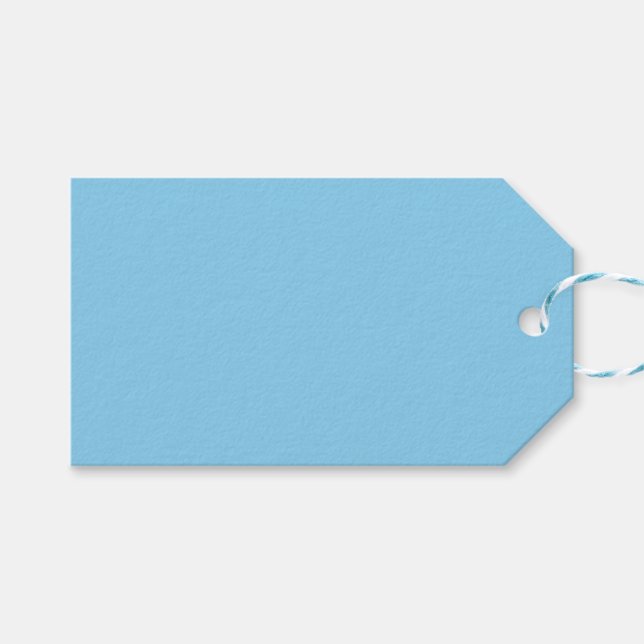 Étiquettes-cadeau Bleu Bébé (Devant (Horizontal))