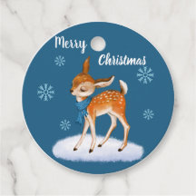 Bleu customisé cerf mignon Noël Enfants