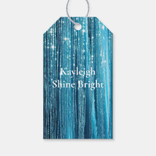 Étiquettes-cadeau Bleu de verre d'Aqua