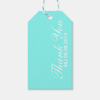 Étiquettes-cadeau bleu d'oeuf de robin bleu turquoise aqua bleu mari