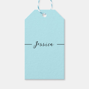 Étiquettes-cadeau Bleu Élégant Moderne Simple Professionnel Nom