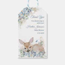 Bleu et beige Baby shower aux cerfs