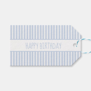 Étiquettes-cadeau Bleu et blanc Bleu et Blancs Frappe personnalisée