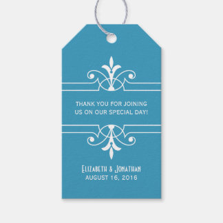 Étiquettes-cadeau Bleu Fancy Ornamental Cadeau Tags