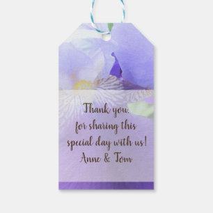 Étiquettes-cadeau Bleu fleur Iris personnalisé Tags cadeaux