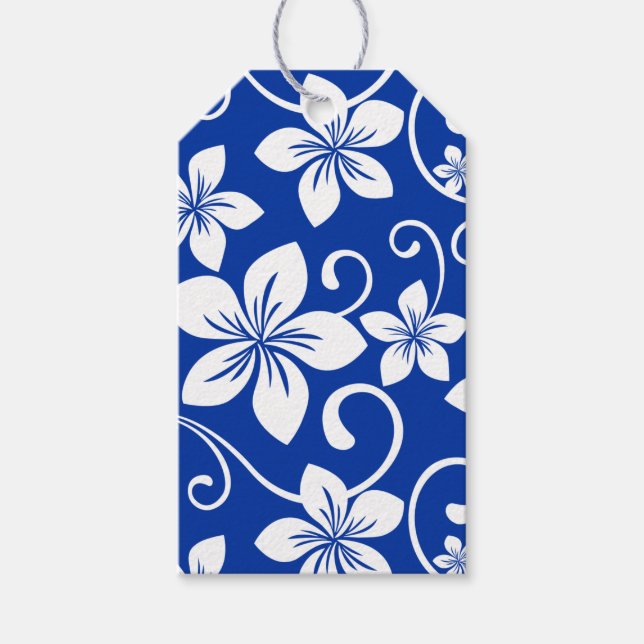 ÉTIQUETTES-CADEAU BLEU HAWAII (BLEU ROYAL) (Devant)
