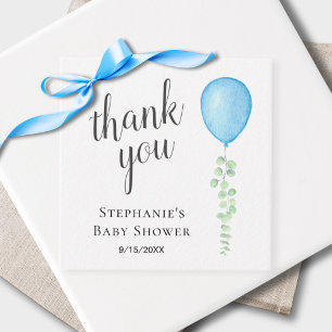 Étiquettes Cadeau Bleu Merci Eucalyptus