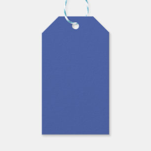 Étiquettes-cadeau Bleu Moyen #445EAA, Bleu Délavé