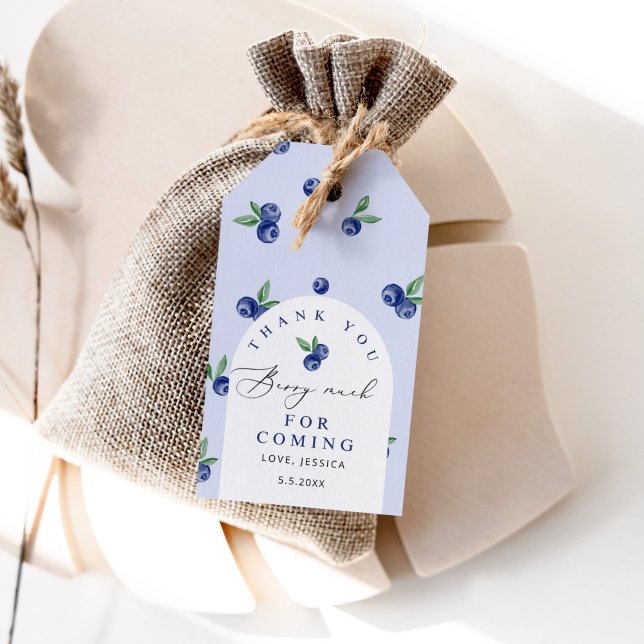 Étiquettes-cadeau Bleueberry doux anniversaire (Créateur téléchargé)