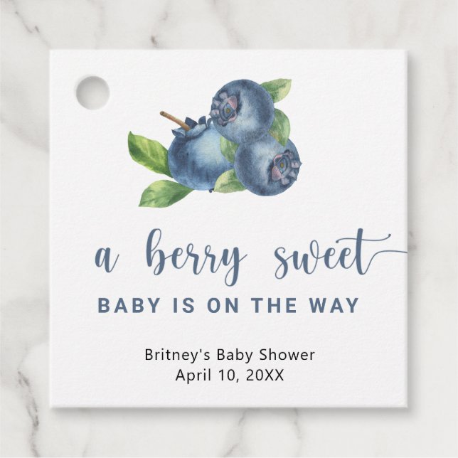 Étiquettes Cadeau Bleuets doux (Devant)