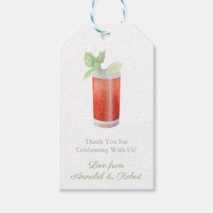 Étiquettes-cadeau Bloody Mary Cocktail Ingrédients Kit Douche Favori