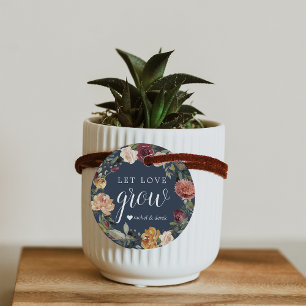 Étiquettes Cadeau Bloom rustique   "Laisser l'amour grandir" Plante 