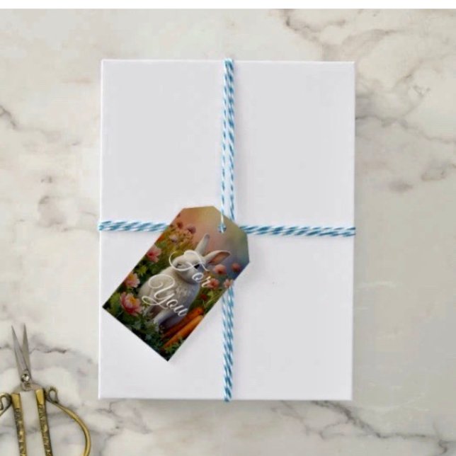 Étiquettes-cadeau Blossom Bunny & Carrot Patch  (Créateur téléchargé)