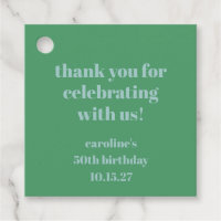 Blue Green Moderne Personnalisé 50e anniversaire M