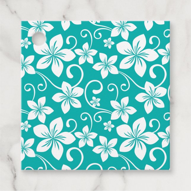 ÉTIQUETTES CADEAU BLUE HAWAII (TURQUOISE) (Devant)