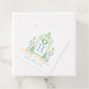 Étiquettes Cadeau Blue Nutcrackers Chinoiserie Christmas Gift Tags