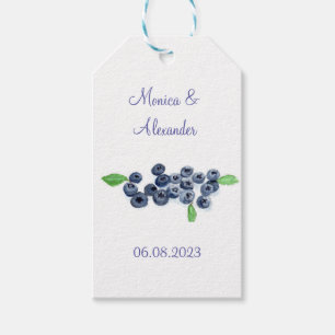 Étiquettes-cadeau Blueberries Fruits de bleuets Fruits de mariage
