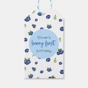 Étiquettes-cadeau Blueberry 1er anniversaire Berry First