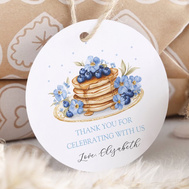 Étiquettes Cadeau Blueberry Baby Brunch Merci (Créateur téléchargé)