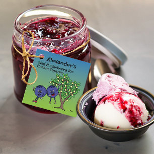 Étiquettes Cadeau Blueberry Pals Drôle Cartoon Jam Pie et plus