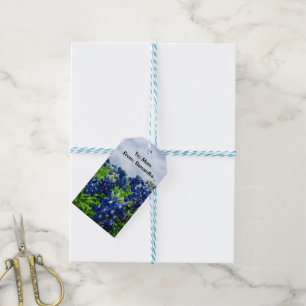 Étiquettes-cadeau Bluebonnets Fleurs Bleu Floral Plutôt Élégant Mama
