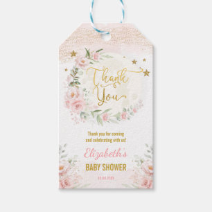 Étiquettes-cadeau Blush Moon Twinkle Little Star Baby shower Faveurs