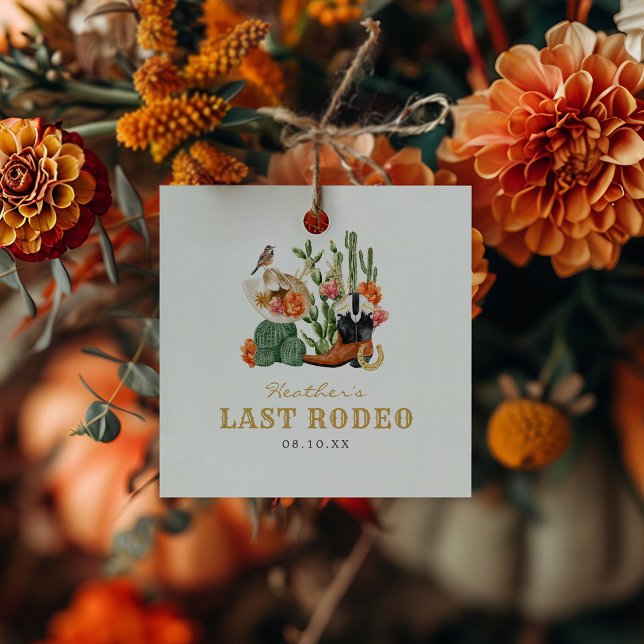 Étiquettes Cadeau Bohème occidental (Western Theme Boho Square Favor Tags by Painted Paperie)