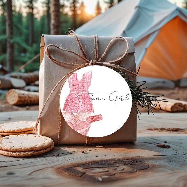 Étiquettes Cadeau Bohemian Baby Clothes Team Girl Genre révéler (Créateur téléchargé)