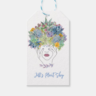 Étiquettes-cadeau Boho Abstrait Plante Lady Tags cadeaux