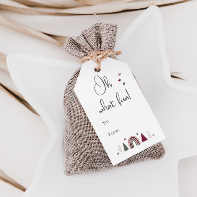 Étiquettes-cadeau Boho Arc-en-ciel et Coeurs Ch Oh Ce qui est amusan (Créateur téléchargé)