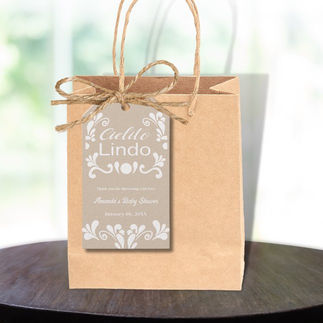 Étiquettes-cadeau Boho Cielito Lindo Baby shower mexicain (Créateur téléchargé)