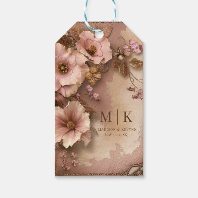 Étiquettes-cadeau Boho Cowgirl Western Florals Mariage Napkins (Devant)