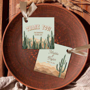 Étiquettes Cadeau Boho Désert Cactus Western Merci