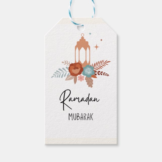 Étiquettes-cadeau Boho Elegant Ramadan Mubarak tag cadeau (Devant)