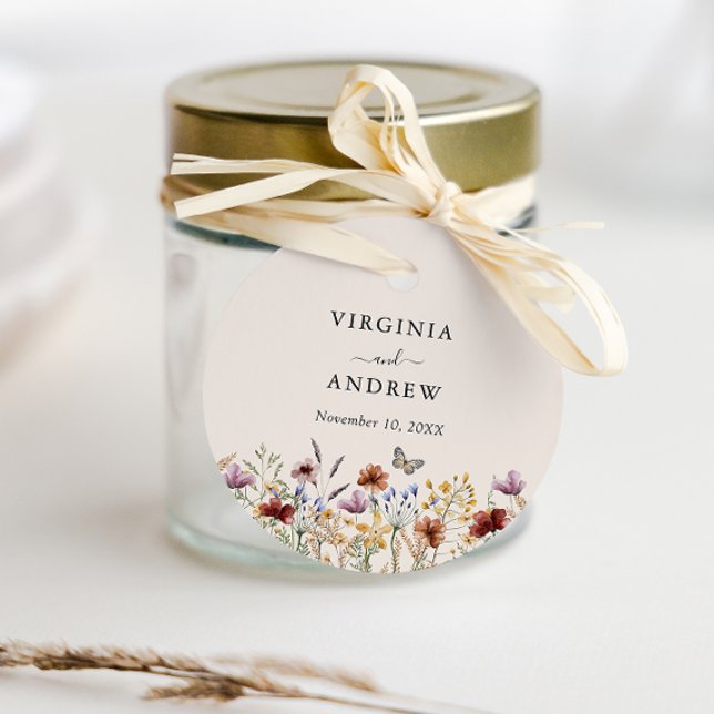 Étiquettes Cadeau Boho Fleur Sauvage (Boho Wildflower Favor Tags
)