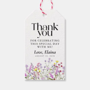 Étiquettes-cadeau Boho Fleur sauvage Floral Fête des mariées Favoris