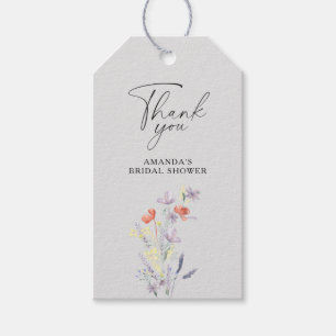 Étiquettes-cadeau Boho Floral douche nuptiale merci