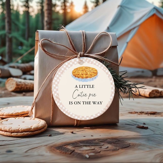 Étiquettes Cadeau Boho Little Cutie Pie Thanksgiving Baby shower (Créateur téléchargé)